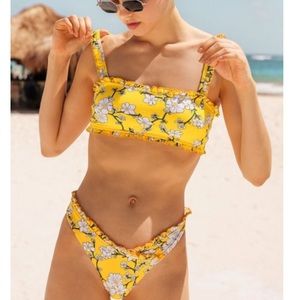 Yellow Floral CUPSHE Suit